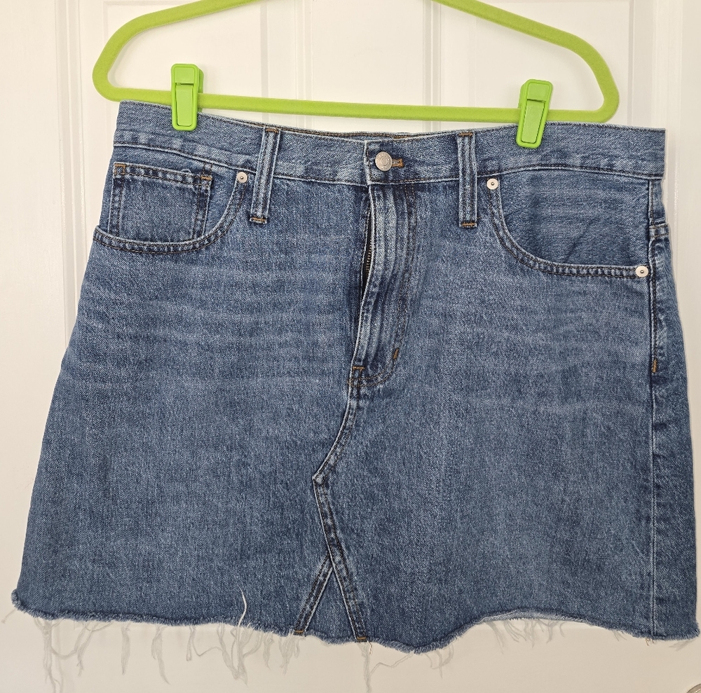 Madewell High Waist Blue Mini Skirt Size 32/14